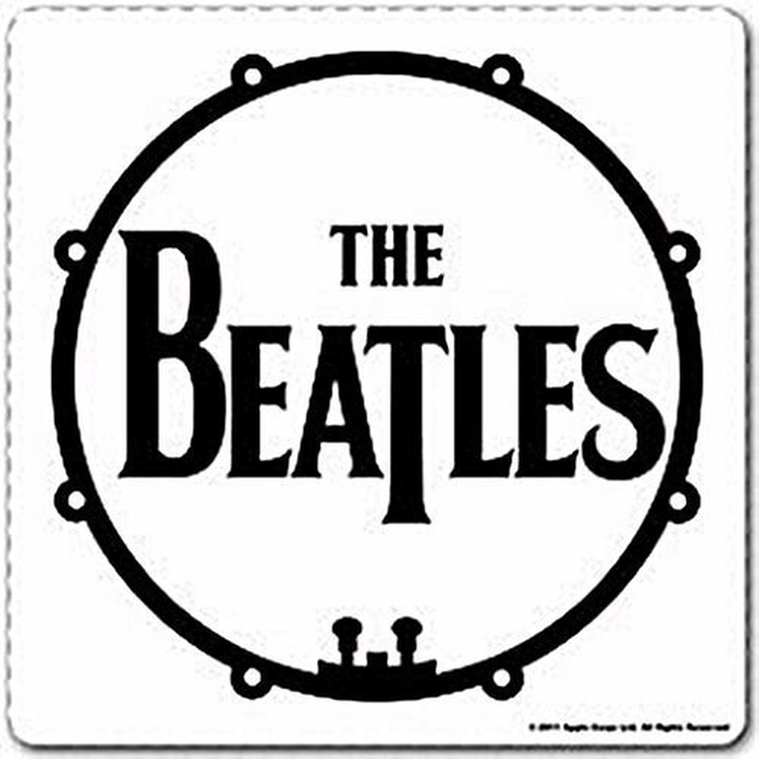 The Beatles Logo On Drum Single Drinks Coaster Gift Band Album Fan