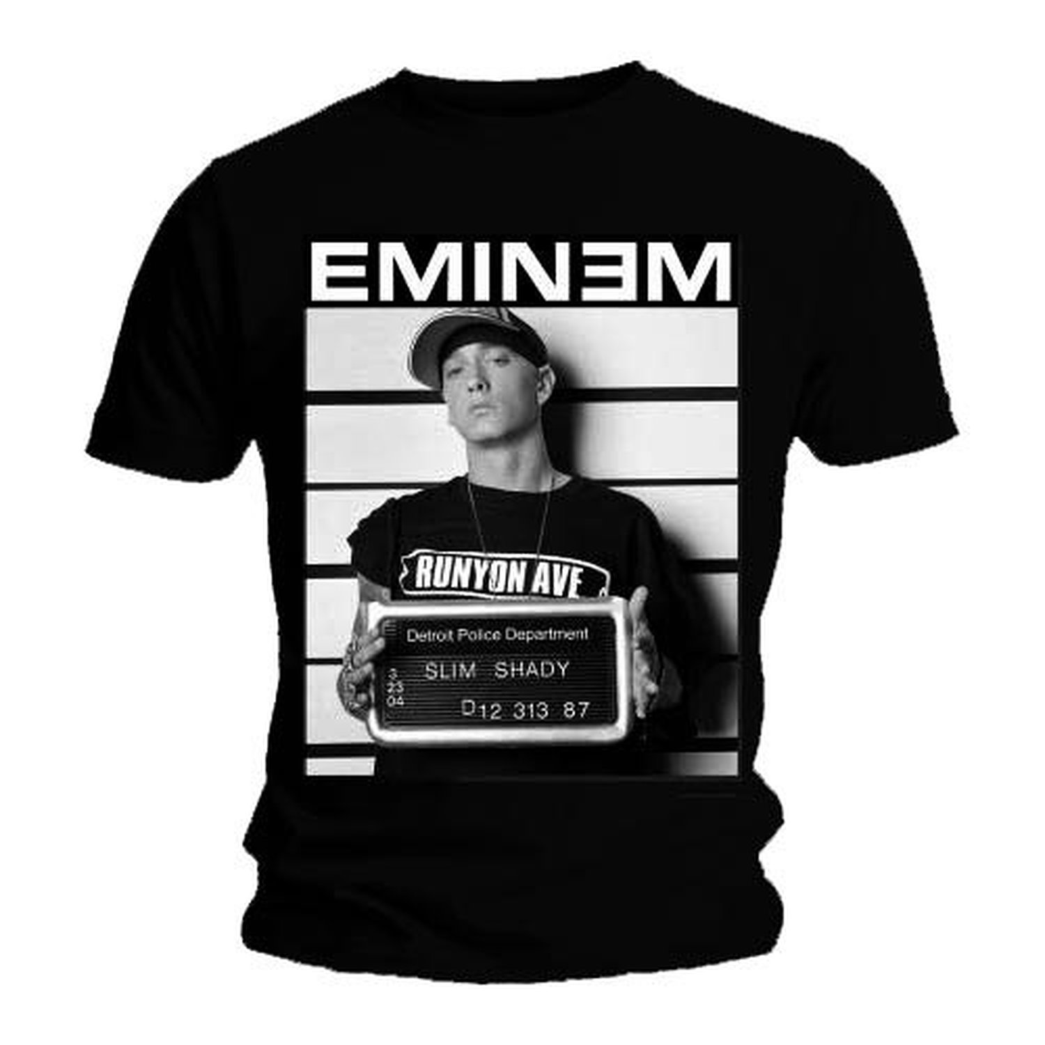Eminem T Shirt Slim Shady Hockey Mask Official Black Mens Marshall Mathers NEW