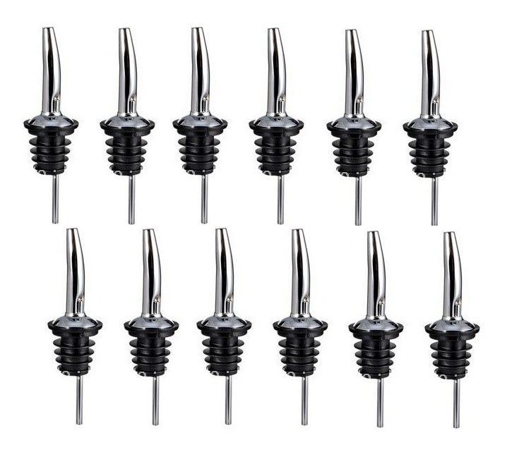 Set Of 12 Wine Pourers Bottle Stoppers Spouts For Liquor, Wine or Oil
