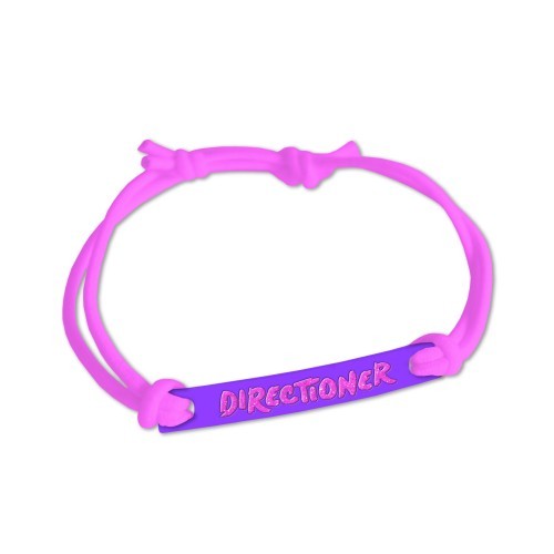 One Direction Girls Womens Pink Directioner Cord Bracelet Wristband Official