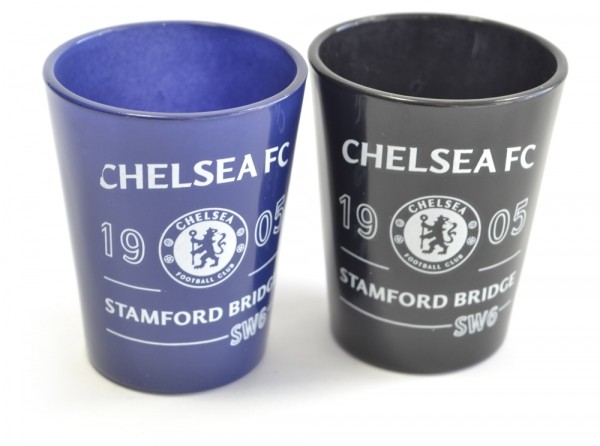 Chelsea Football Club Two Pack Home Team Shot Glasses 40ml Official Product