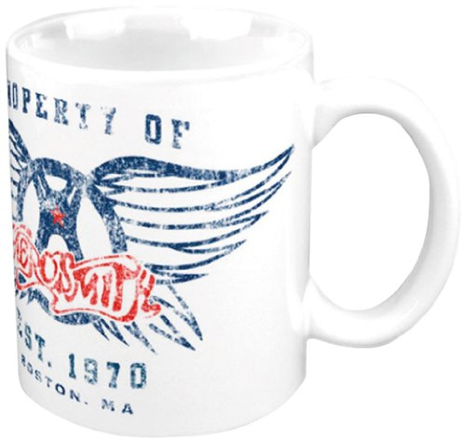 Aerosmith Wings Logo Album Cover White Boxed Coffee Gift Mug Cup Fan Official