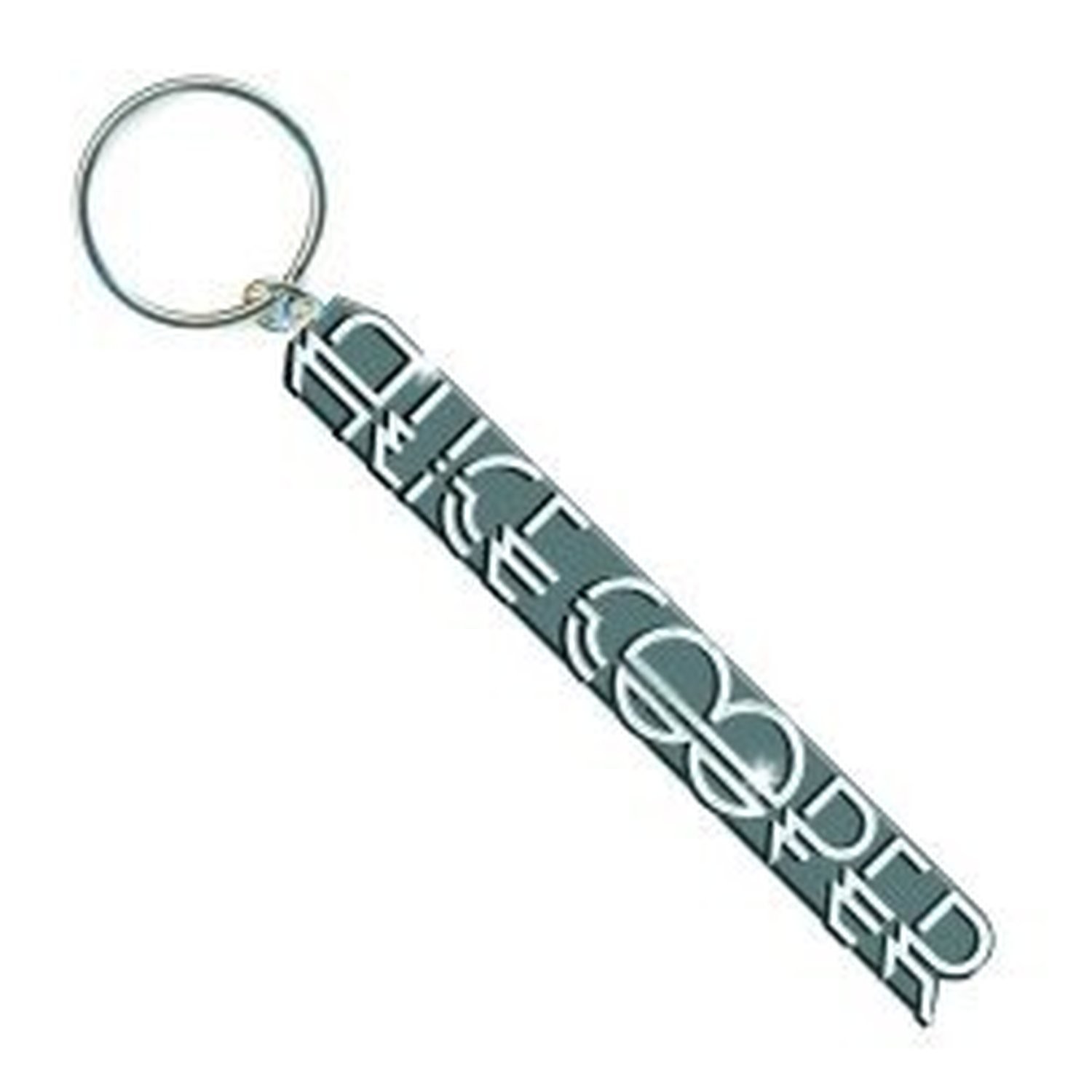 Alice Cooper Silver Name Deco Band Logo Metal Keychain Keyring Fan Gift Official