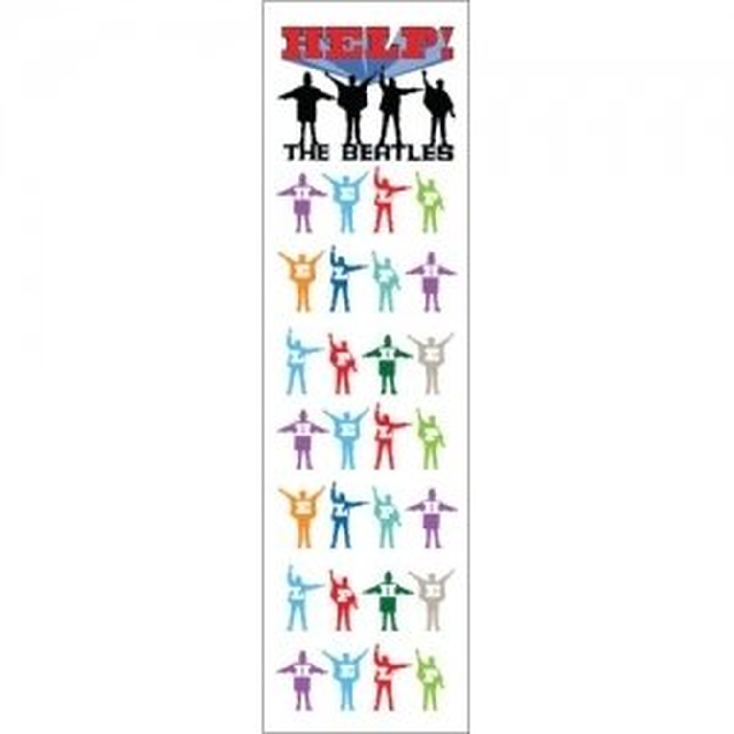 The Beatles Card Bookmark Help Silhouettes Colourful Gift Idea Fan 100% Official