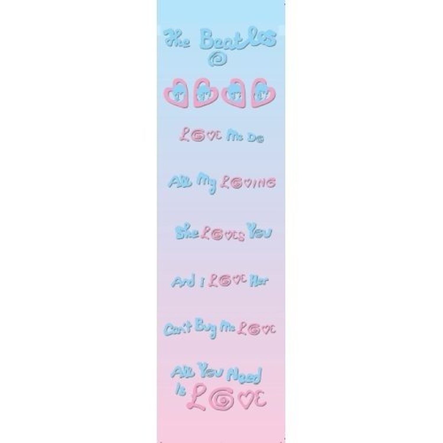 Love Songs By The Beatles Card Bookmark Pink Blue Hearts Gift Fan 100% Official