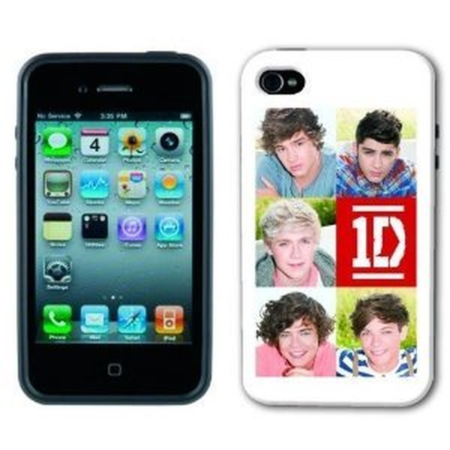 1D One Direction Harry Styles iPhone 4 4G 4GS White Cover Hard Case Official