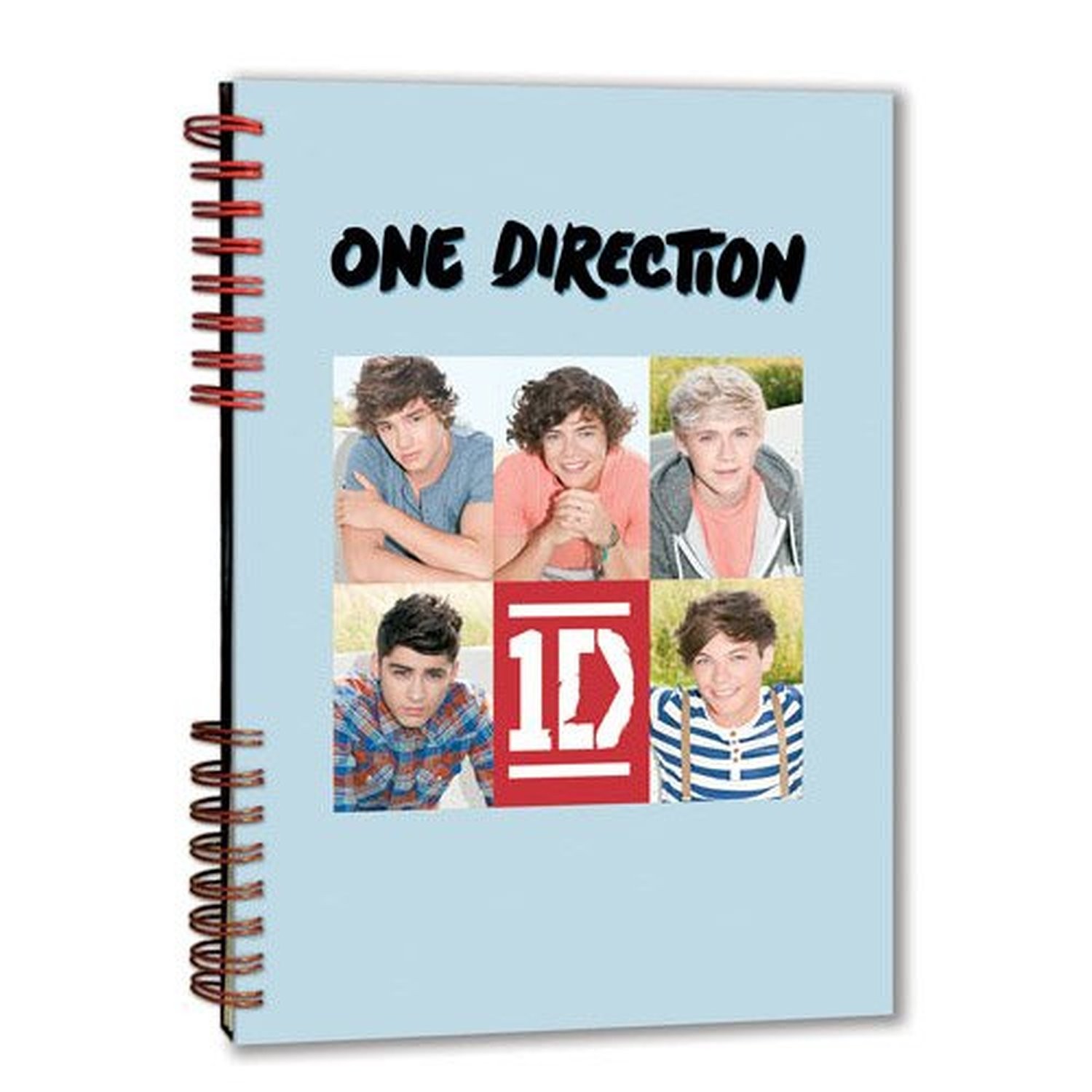 1D One Direction Blue Notepad Journal Jotter Band Photo Early Days 100% Official