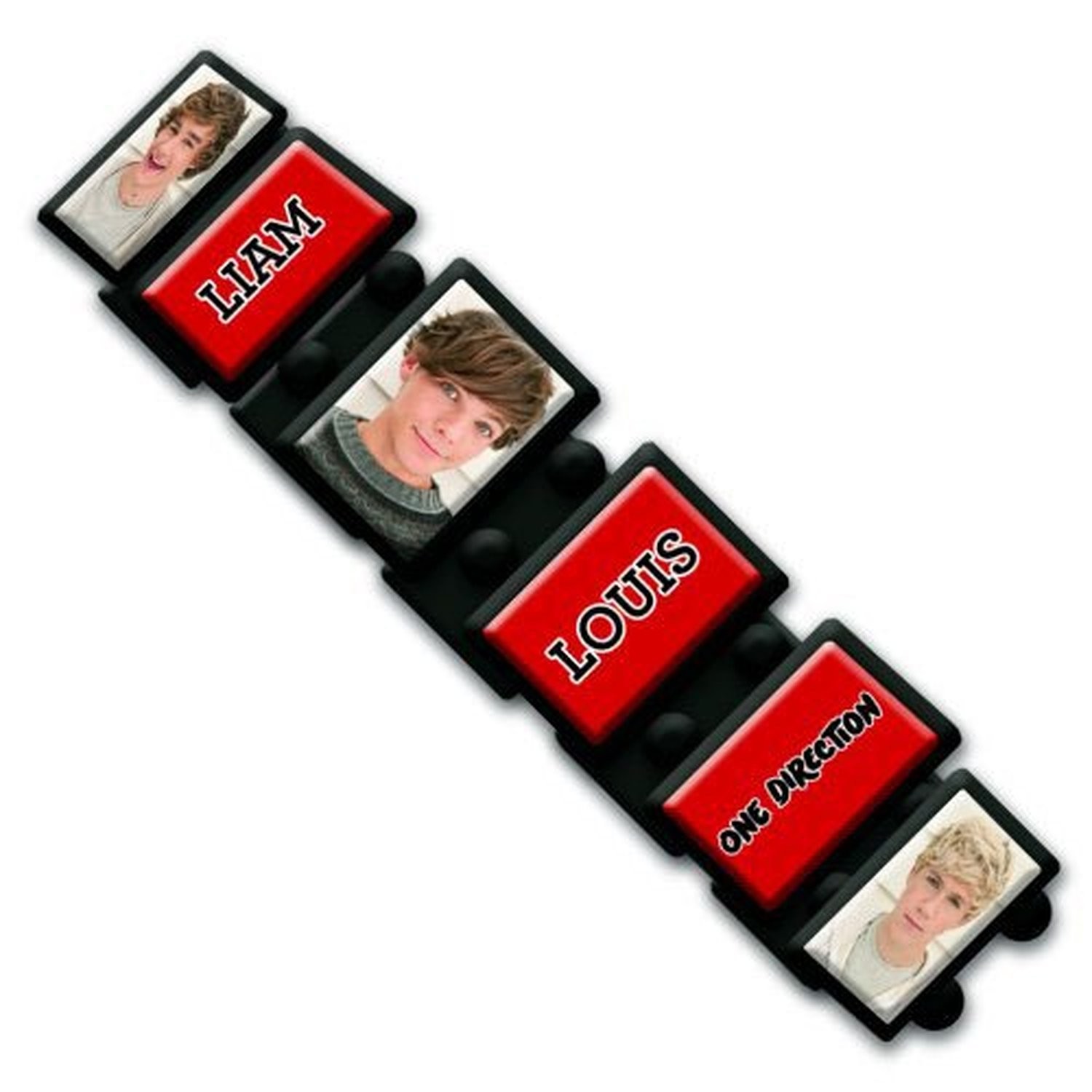 1D One Direction Black Expandable Wristband Bracelet Official Gift Pictures Idea