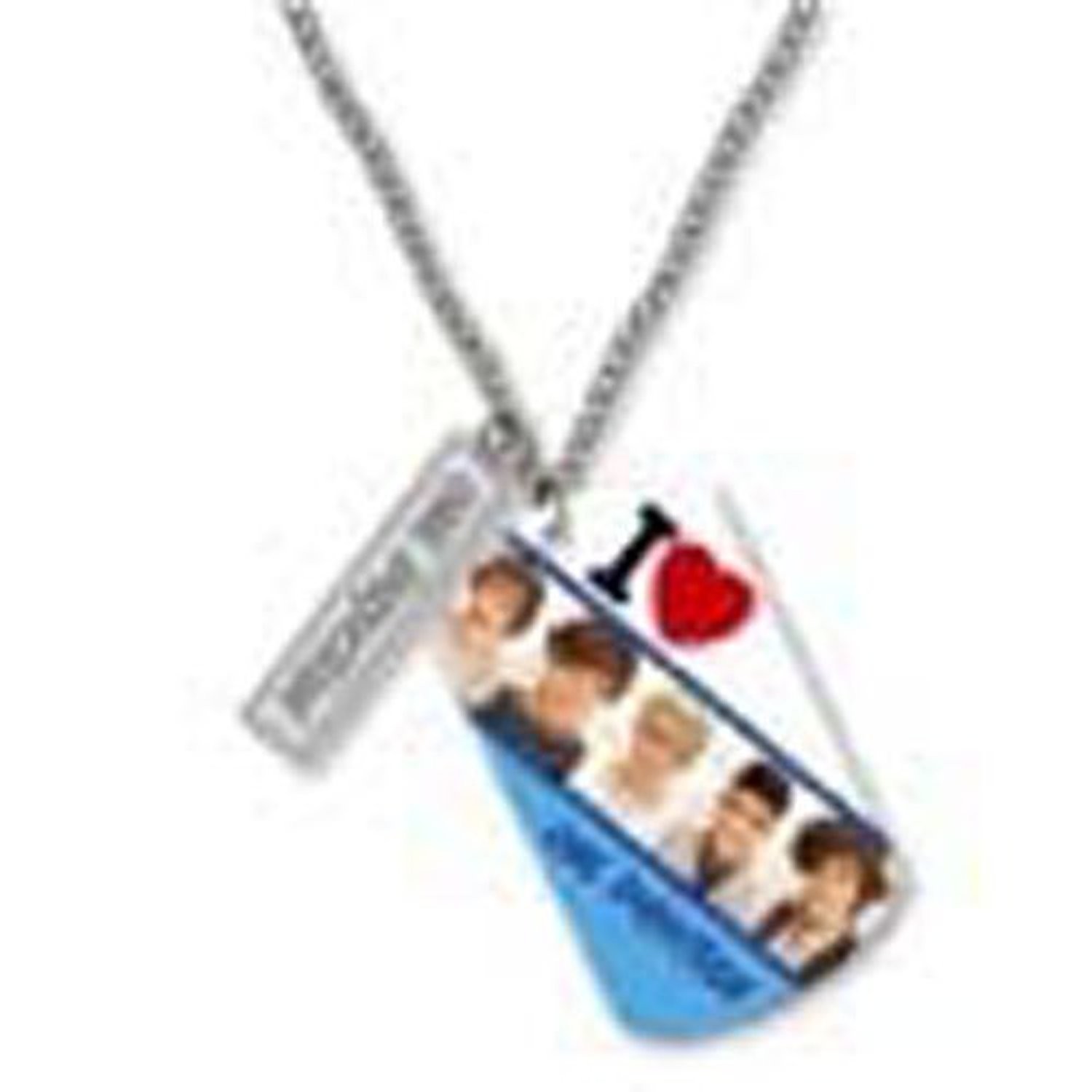 One Direction - Dog Tag Necklace 5 Head Shot (in 16 inch)