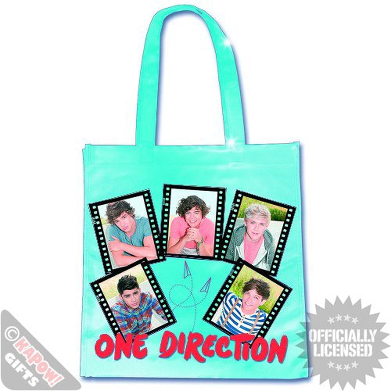 One Direction Sky Blue Photo Film Strip Tote Shopping Bag For Life Gift Official