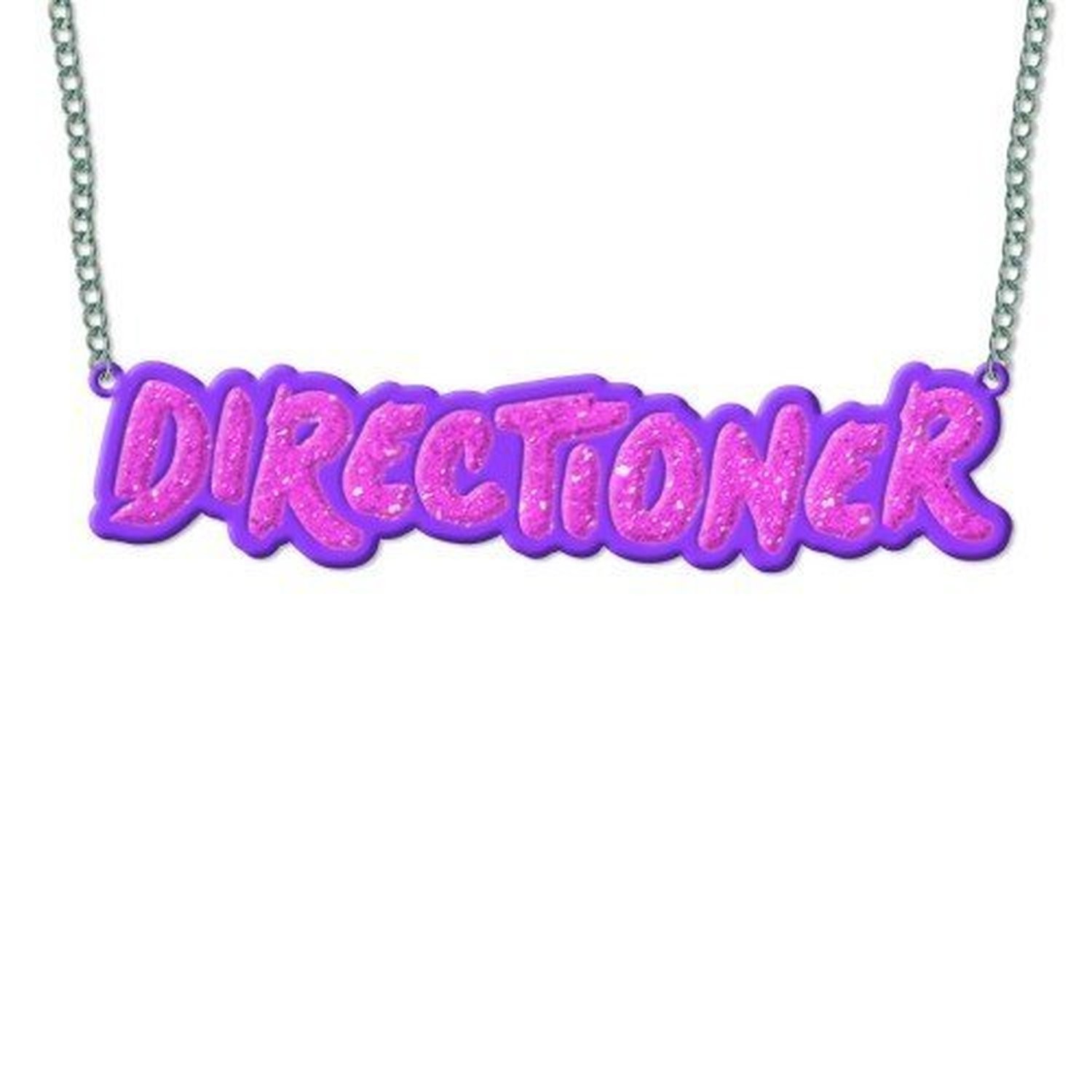 1D One Direction Pink Name Band Logo Necklace Chain Pendant Official Gift Idea