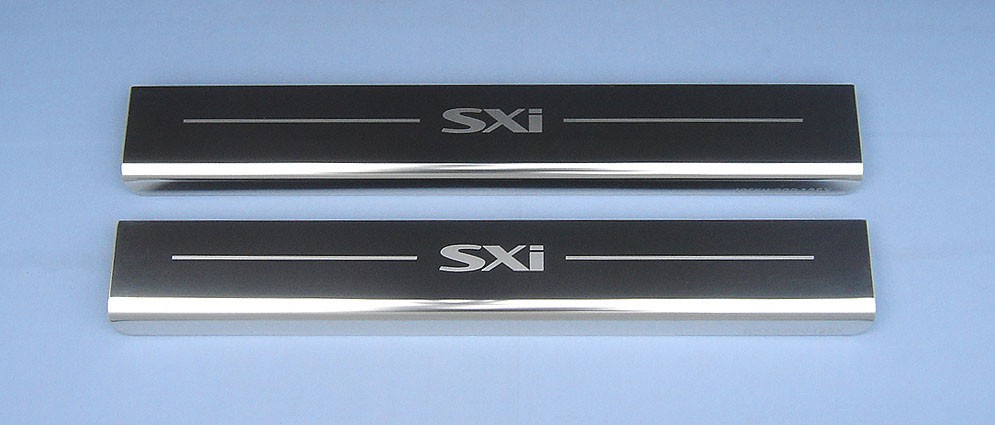 Vauxhall Corsa D SXi Front Chrome Door Sills Protectors Kick Plates