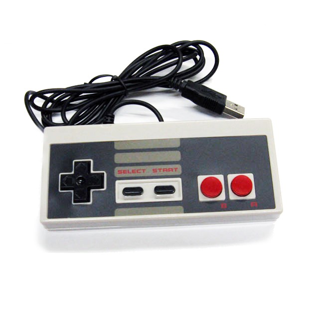 Nes Nintendo USB Controller Classic Style Grey Gamepad For PC / MAC / Laptop / Tablet