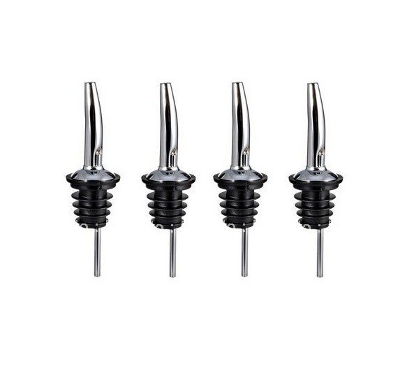 Set Of 4 Wine Pourers Bottle Stoppers Spouts For Liquor, Wine or Oil