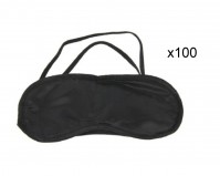 100 x Blindfold Eye Masks Easy Sleeping Beauty Aid Black Out Travel Night Plane