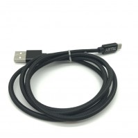 Black 1 Meter Strong Braided Micro USB Charger Cable Lead For Data Android