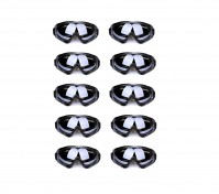 10 X Black Safety Glasses Goggles Work Protective Sport Windproof Elasticated