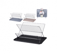 Foldable Dish Drainer Rack Kitchen Collapsible Plate Bowl Cutlery Mug 