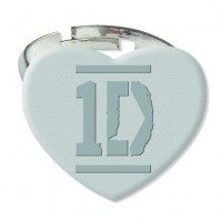 1D One Direction Silver Heart Band Logo Ring Fan Gift Idea Fit Any 100% Official