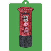 Visit London Red Post Letter Box Metal Keychain Keyring Gift Britain Official