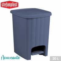 Navy Blue 20 Litre Plastic Square Pedal Dust Bin Desktop Waste Bathroom Home Office
