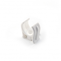 100 x Push-in Open White Clip Plastic 15mm Fitting Plumbing Pipe Snap Holder