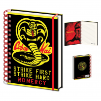 Cobra Kai Notebook Official No Mercy A5 Wiro Lined Karate Kid Dojo Logo