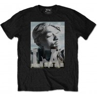 Tupac Official LA Skyline Mens Black Short Sleeve T-Shirt Shakur Retro Vintage XLarge