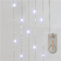 Copper LED Fairy Lights On Wire 2 Metre With 20 Clear White  Battery Powered
