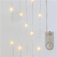 Copper LED Fairy Lights On Wire 2 Metre 20 Clear Warm White Battery Powered