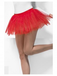Red Tutu Underskirt 4 Layers 30cm Long One Size Halloween Costume Fancy Dress
