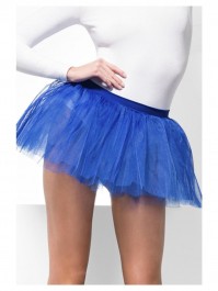 Blue Tutu Underskirt 4 Layers 30cm Long One Size Halloween Costume Fancy Dress
