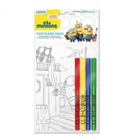 Minions Official Postcard Pack Stickers Pens Colouring Bob Kevin Kids Childrens