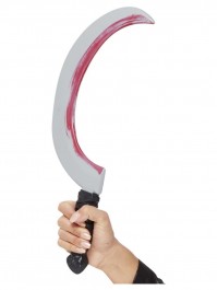 Smiffys Plastic 34cm Sickle Sword With Blood Stain Adult Fancy Dress Costume