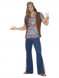 Orion Blue Hippie Costume Mens Male Adult Halloween Costume Fancy Dress Party