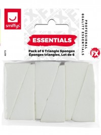 Make Up FX Essentials Pack Of Six White Triangle Sponges Fancy Dress 