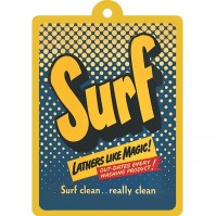 Surf Clean Lathers Like Magic Metal Keychain Keyring Retro Vintage Robert Opie