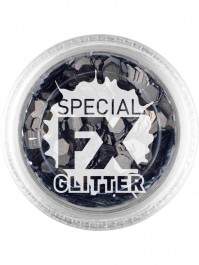 Glitter Confetti Loose 2g Pot, Special FX, Make Up Accessory , Black 