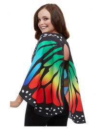 Rainbow Monarch Butterfly Wings Unisex Adult Halloween Costume Fancy Dress Party