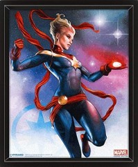 Marvel Comic Captain Marvel Galaxy Avengers Official HD 3D Lenticular Picture