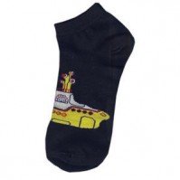 The Beatles Yellow Submarine Logo Black Ladies Girls Low Cut Socks 4-7 Official