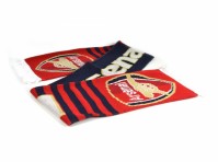Arsenal Football Club Scarf Knit Jacquard Stripe Badge Official