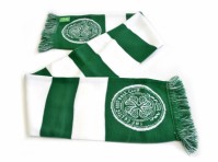 Celtic Football Club Official Bar Jacquard Knitted Scarf Crest Badge Team
