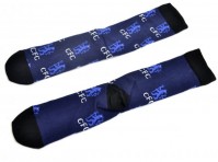 Chelsea Football Club Official Navy All Over Print Socks 4 To 6.5 Crest Kids