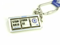 Chelsea FC Football Club Team Spinning Keyring Stamford Bridge Keychain Official