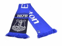 Everton FC Football Club Scarf Blue Black Jacquard Design Badge Crest Official