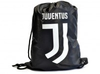 Juventus Football Club Official Black And White Draw String Bag Gym Crest
