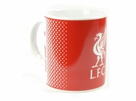 Liverpool FC Red White Fade Design Football Fan Gift Boxed Mug Dots LFC Official