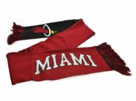 Miami Heat NBA Basketball Red Black Knitted Fan Scarf Gift USA Official