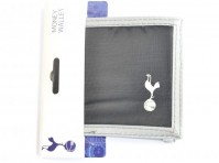 Tottenham Hotspurs Official Multi Pocket Black Canvas Crest Wallet Badge Logo